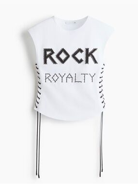 STELLA MCCARTNEY H&M LACE-UP STUDDED TOP